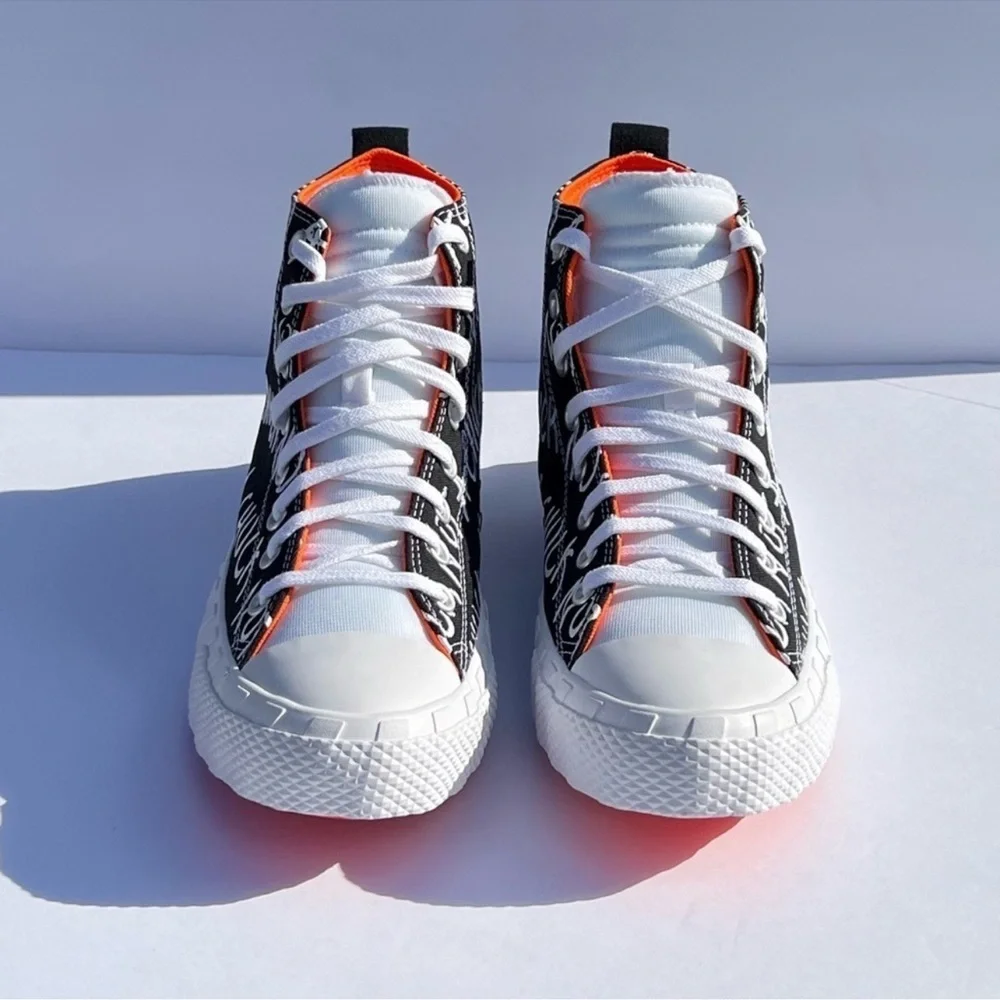 Converse UNTITLED High Top Shoe Black White Bold Mandarin 166502C